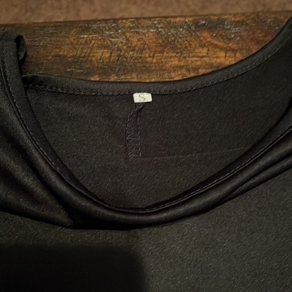 Black Long Sleeve Shirt With Silver Elbow Design - Picture 4 of 6